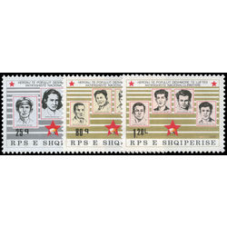 albania stamp 2207 2209 war martyrs type of 1980 1986