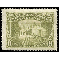 newfoundland stamp 100 logging 9 1911 m vf 001