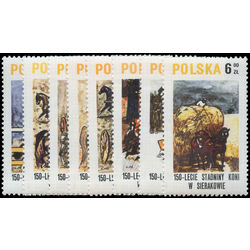 pologne stamp 2370 2377 horse paintings 1980