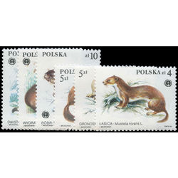 poland stamp 2650 55 protected animals beavers marmots series 1984