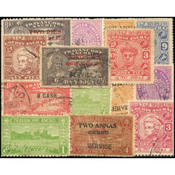 travancore cochin indian state stamp packet