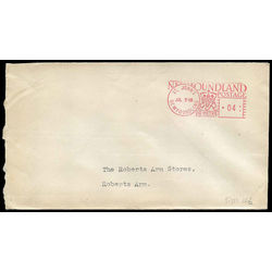 newfoundland meter stamp envelope pm 46