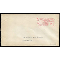 newfoundland meter stamp envelope pm 46