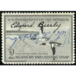 us stamp rw hunting permit rw23 american merganser 2 1956