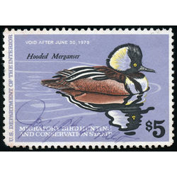 us stamp rw hunting permit rw45 hooded merganser drake 5 1978