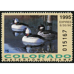 us stamp rw hunting permit rw co6 colorado buffleheads 5 1995