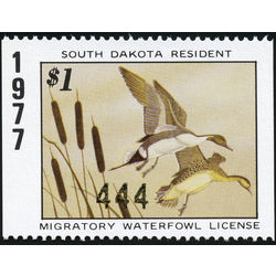 us stamp rw hunting permit rw sd4 south dakota pintails 1 1977