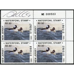 us stamp rw hunting permit rw nj21b new jersey buffleheads pb 2 50 1993