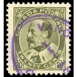 canada stamp 94 edward vii 20 1904 u vf 007