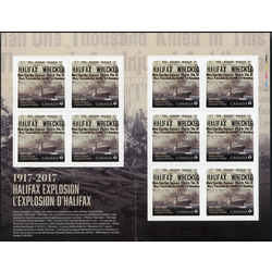 canada stamp bk booklets bk685 halifax explosion 2017