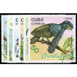 cuba stamp 3137 3142 exotic birds 1989
