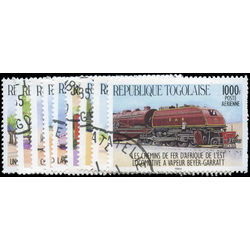 togo stamp 1264 1272 trains african locomotives 1984