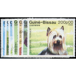 guinea bissau stamp 742 748 dogs 1988