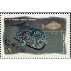 canada stamp 1642 pacific halibut 45 1997