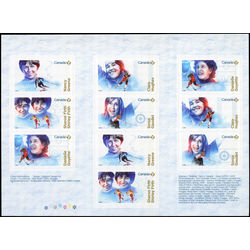 canada stamp bk booklets bk694 women in winter sports 2018