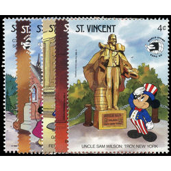 st vincent stamp 1256 1263 disney 1989