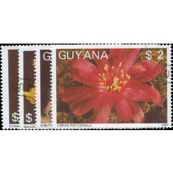 guyana stamp 1866e 1866h cactus flowers 1988