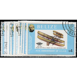belize stamp 440 448 airplanes powered flight 75th 1979