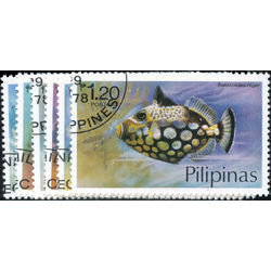 philippines stamp 1379 1384 fishes 1978