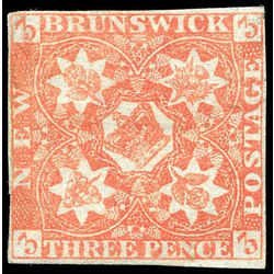 new brunswick stamp 1a pence issue 3d 1851 m f vf 005
