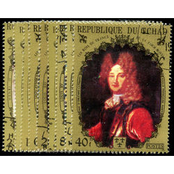 chad stamp 232 233 portraits of french royalty 1971