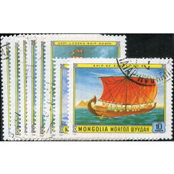 mongolia stamp 1185 1192 sailing ships 1981