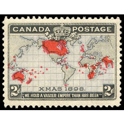 canada stamp 85 christmas map of british empire 2 1898 m vfnh 005