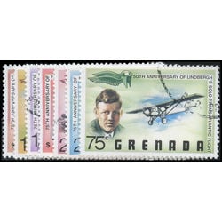 grenada stamp 834 840 aviation zeppelin 1978