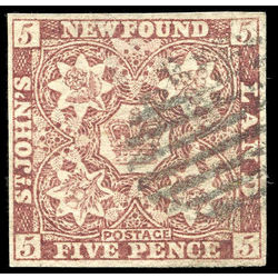 newfoundland stamp 5 1857 first pence issue 5d 1857 u vf 005