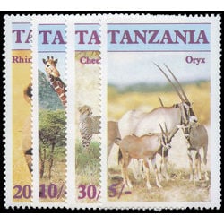 tanzania stamp 319 322 endangered wildlife 1986