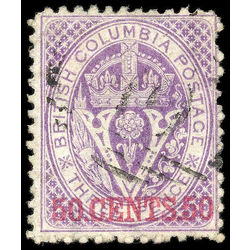 british columbia vancouver island stamp 17 surcharge 1869 u f 003
