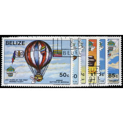 belize stamp 672 677 airship 1983
