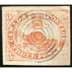 canada stamp 1 beaver 3d 1851 u vf 009