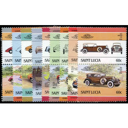 st lucia stamp 3 serie of classic cars 1983