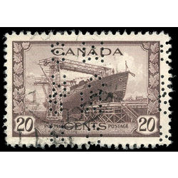 canada stamp o official o260 corvette 20 1942 u f 001