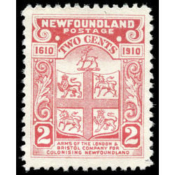 newfoundland stamp 88 coat of arms 2 1910
