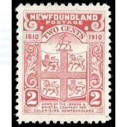 newfoundland stamp 88 coat of arms 2 1910