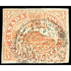 canada stamp 1 beaver 3d 1851 u vf 010