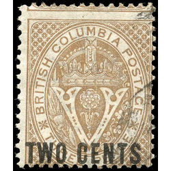 british columbia vancouver island stamp 8 surcharge 1867 u vg 012