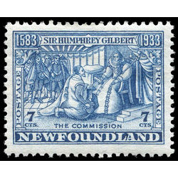 newfoundland stamp 217b gilbert receiving royal patents 7 1933