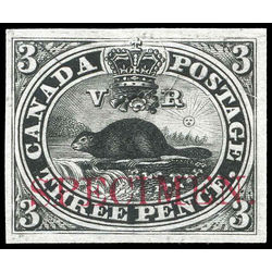 canada stamp 1tciii beaver 3d 1851