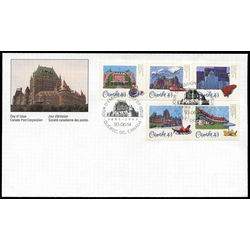 canada stamp 1471a historic cpr hotels 1993 FDC