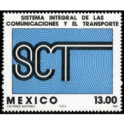 mexico stamp 1330 integral communications and transportation systems 13p 1983