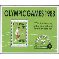 liberia stamp 1096 international tennis federation 75th anniversary 1 50 1988