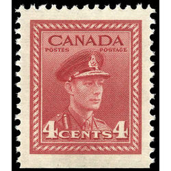 canada stamp 254as king george vi in army uniform 4 1943