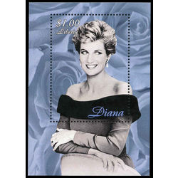 liberia stamp d2 diana 1 00 1988