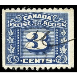 canada revenue stamp fx96 three leaf excise tax 3 1934