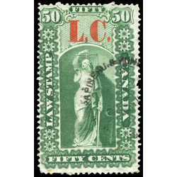 canada revenue stamp ql5 law stamps 50 1864