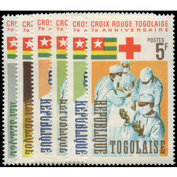 togo stamp 553 7 c51 togolese red cross 7th anniversary 1966