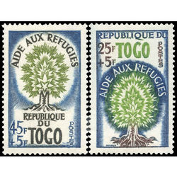 togo stamp b15 b16 world refugee year 1960